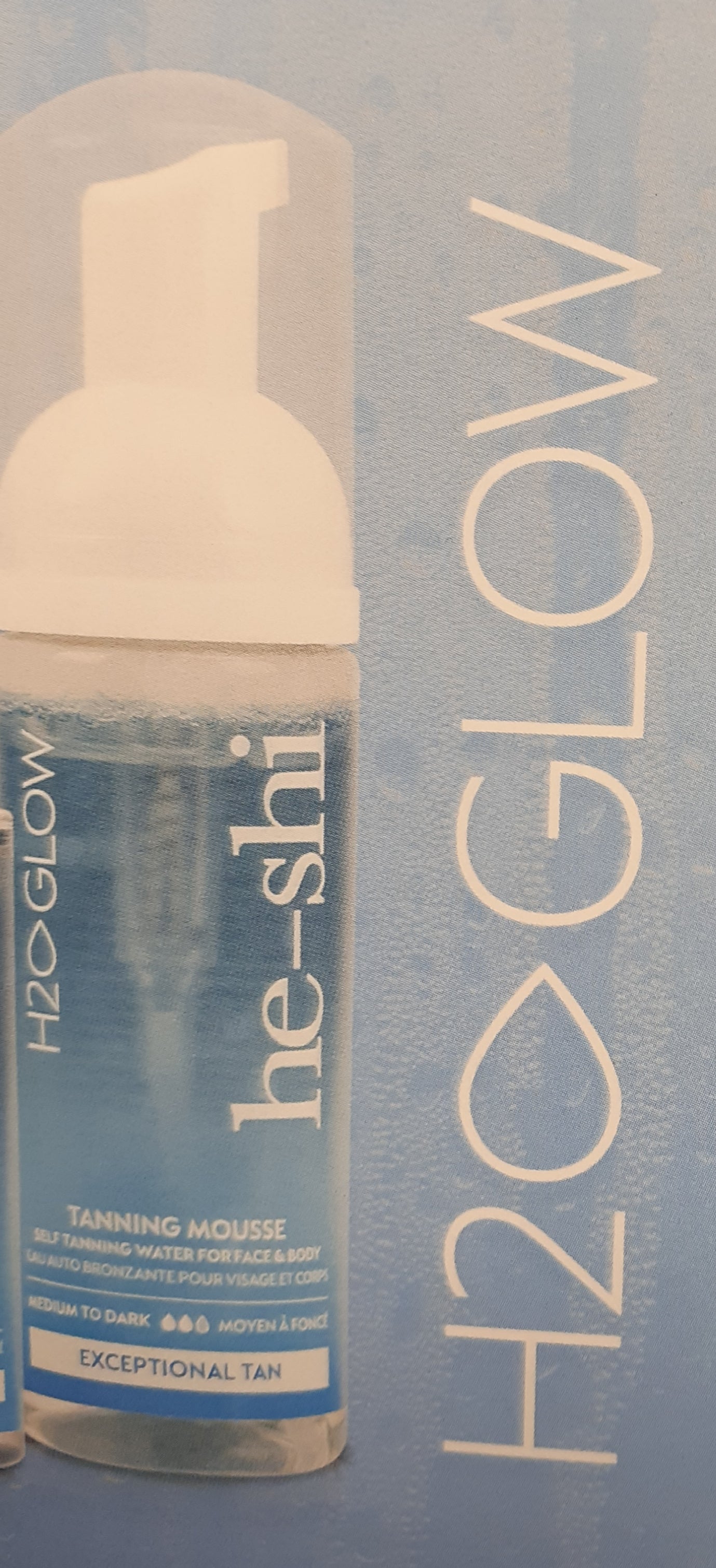 HE-SHI H20 TANNING MOUSSE OFFER 50% OFF