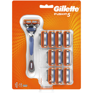 Gillette Fusion Pack Razor + 11 Blades