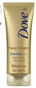 Dove DermaSpa Face Cream Summer Revived Medium/Dark | LA Image