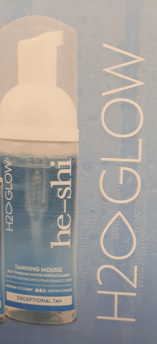 HE-SHI H20 TANNING MOUSSE OFFER  50% OFF