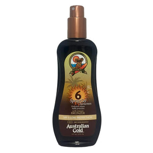 Australian Gold Spray Gel Sunscreen SPF6 With Instant Bronzer | LA ImageAustralian Gold Spray Gel Sunscreen SPF6 Instant Bronzer | L.A. Image