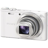 Sony Cyber-Shot WX350 Digital Camera WHITE 18.2 MP 20ZOOM + 16 GB Memory Card
