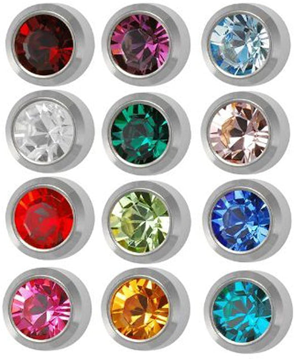 SURGICAL STEEL EARRINGS DIAMOND CLEAR | LA Image