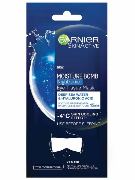 Garnier Skinactive Moisture Bomb Night-Time Eye Sheet Mask | LA Image
