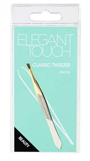 Elegant Touch Gold Tipped Slant Tweezers